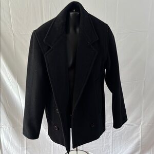 Calvin Klein Black Wool Coat